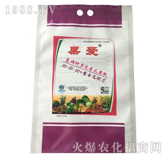 氮磷鉀多元素瓜果肥20-20-20+ME-果愛(ài)-一心化工