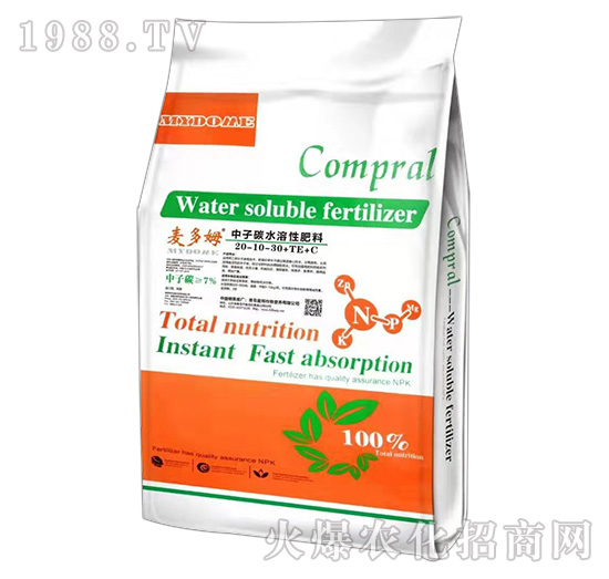 中子碳水溶肥料20-10-30+TE+C-麥多姆-愛邦