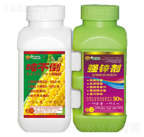 噸不倒+強鋅劑-玉米專用AB組合控旺營養(yǎng)-農翁樂