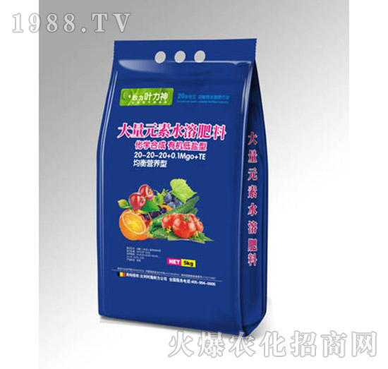 均衡營養(yǎng)型大量元素水溶肥料20-20-20+0.1MgO+TE-施耐力