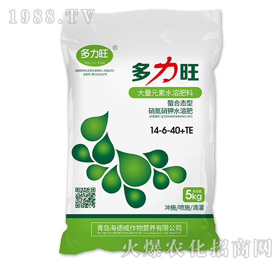 大量元素水溶肥料14-6-40+TE-多力旺-海德威