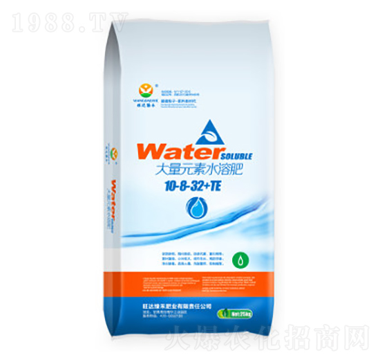 大量元素水溶肥10-8-32+TE-旺達綠禾