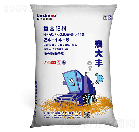 50KG小麥專用復合肥料24-14-6-麥大豐-拉多美