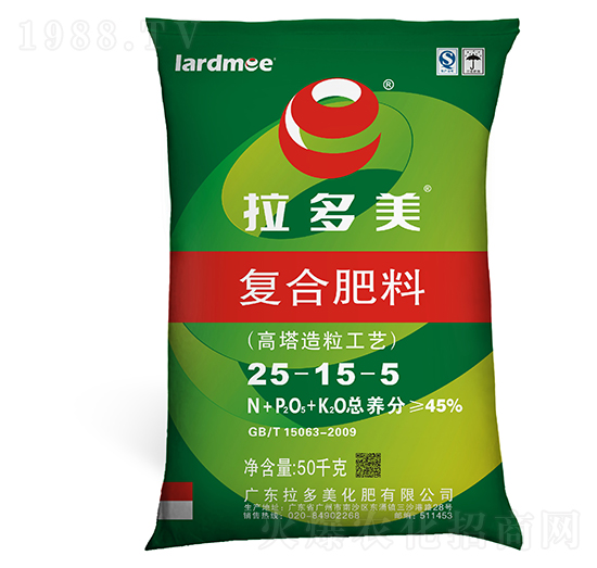 50KG小麥專用復(fù)合肥料25-15-5-E族-拉多美