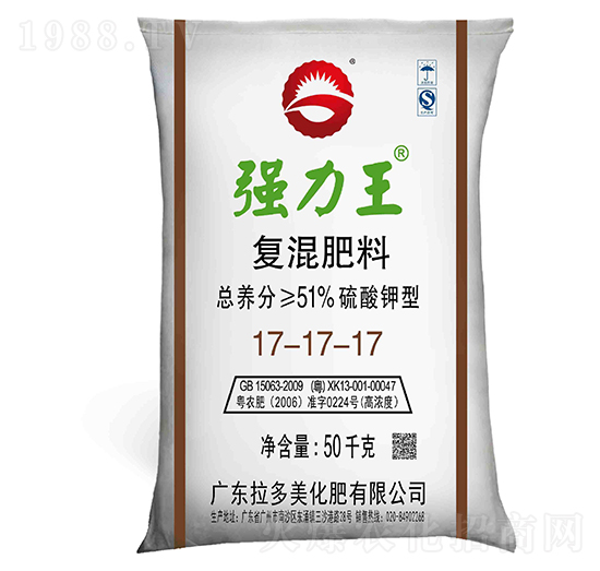 硫酸鉀型復(fù)合肥料17-17-17-強力王-拉多美