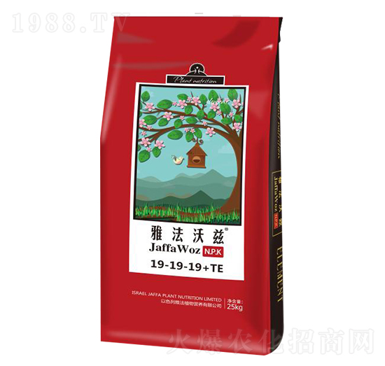 雅法沃茲大量元素水溶肥19-19-19+TE-雅法