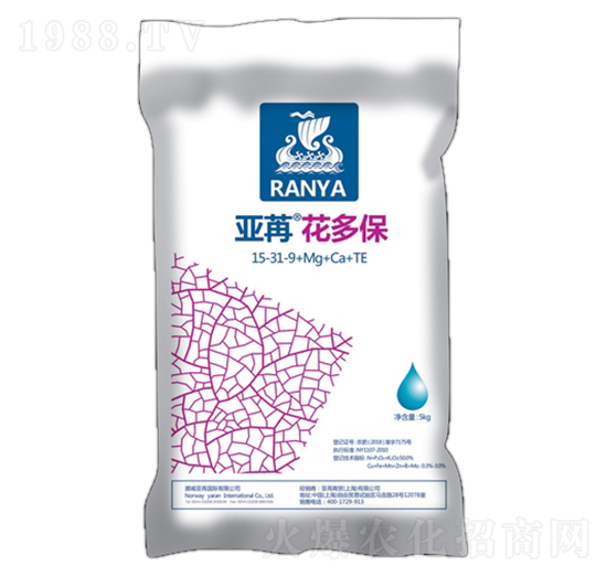 水溶肥15-31-9+Mg+Ca+TE 亞苒花多保 亞苒國(guó)際