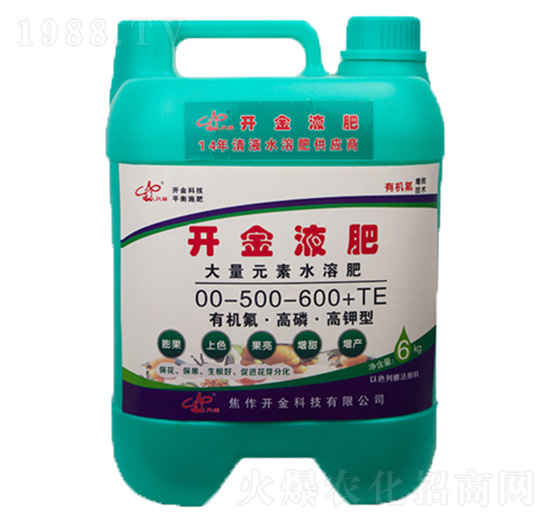 大量元素水溶肥00-500-600+TE-開金液肥-開金農(nóng)業(yè)