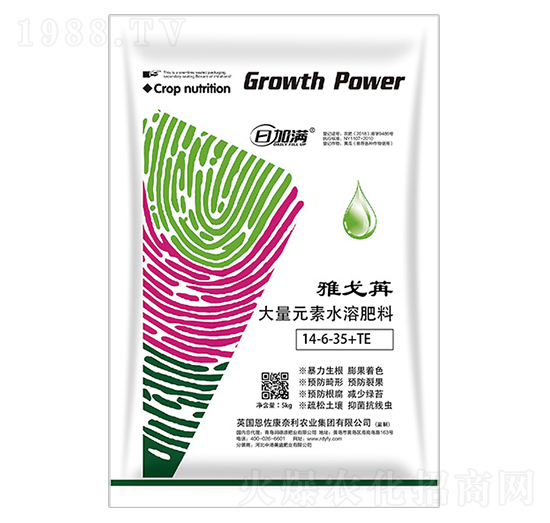 大量元素水溶肥料14-6-35+TE-雅戈苒-潤德源肥業(yè)