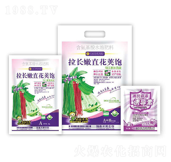 含氨基酸水溶肥料-拉長嫩直花莢飽+高抗病毒誘導素-金億豐