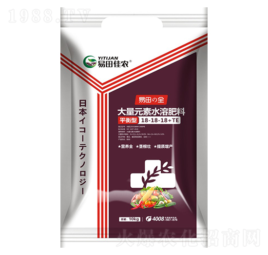 大量元素水溶肥料18-18-18+TE-易田全-易田佳農(nóng)