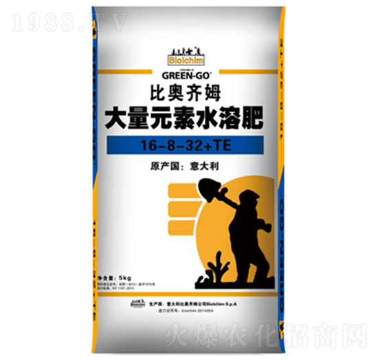 大量元素水溶肥16-8-32+TE-比奧齊姆-眾德肥料