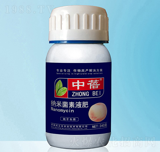 桃子專用納米菌素液肥-中蓓-民立豐