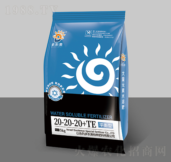大量元素水溶肥料20-20-20+TE-多樂美