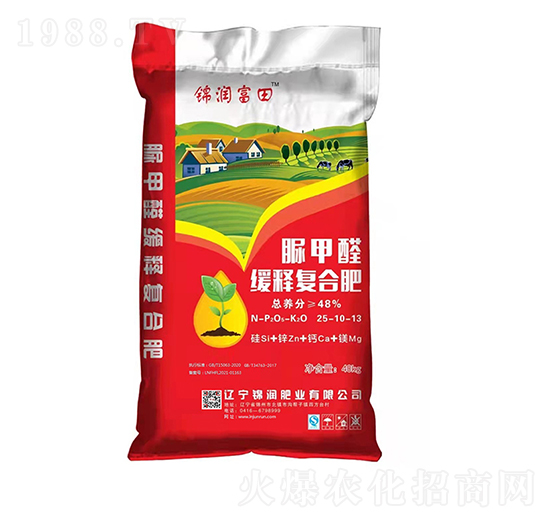 脲甲醛緩釋復(fù)合肥料25-10-13-錦潤(rùn)富田-錦潤(rùn)肥業(yè)