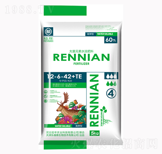 大量元素水溶肥料12-6-42+TE-稔年