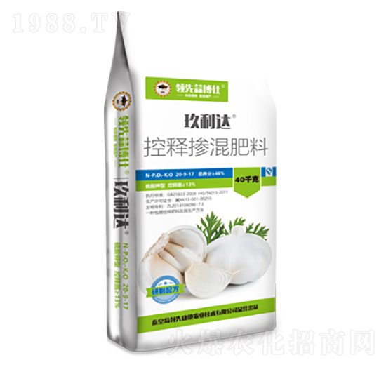 大蒜專用型控釋摻混肥料20-9-17-玖利達-領(lǐng)先康地