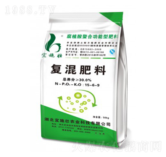 30%氯化鉀復(fù)混肥15-6-9-宜施壯