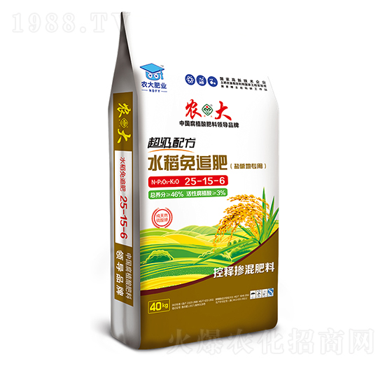 超級配方鹽堿專用水稻免追肥25-15-6-農(nóng)大肥業(yè)