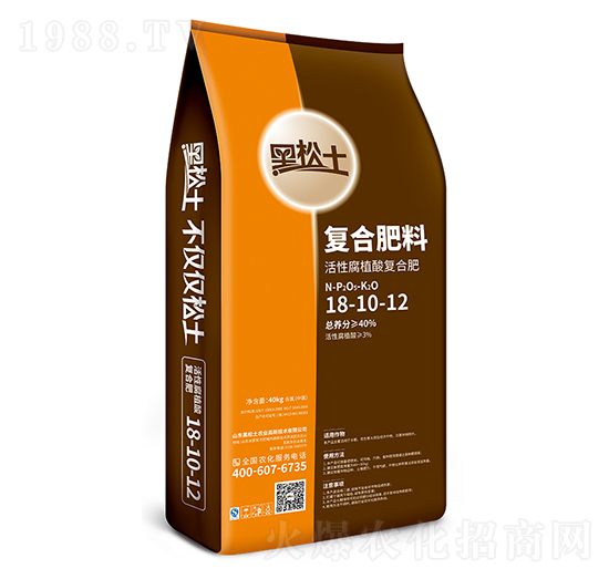 黑松土腐植酸復(fù)合肥18-10-12-農(nóng)大肥業(yè)