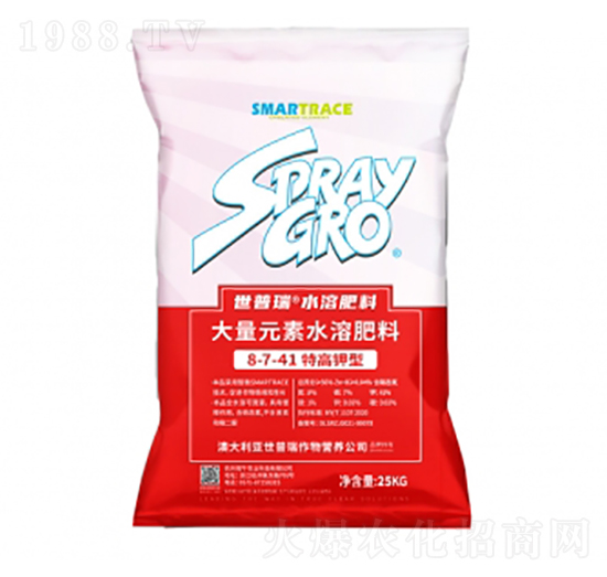 超高鉀型大量元素水溶肥料8-7-41-世普瑞-瑞牛農(nóng)業(yè)