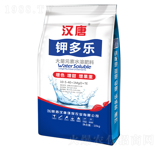 大量元素水溶肥料10-5-40+1MgO+TE-鉀多樂(lè)-漢唐農(nóng)業(yè)