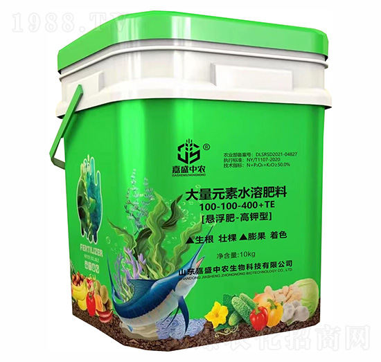 懸浮肥-高鉀型大量元素水溶肥料100-100-400+TE-嘉盛中農