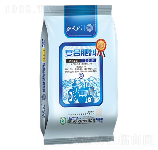 硝氯基型復(fù)合肥料16-6-16-工農(nóng)-瀘天化