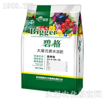 高鉀型水溶肥大量元素水溶肥14-6-40+TE-碧格-瀚森農(nóng)業(yè)