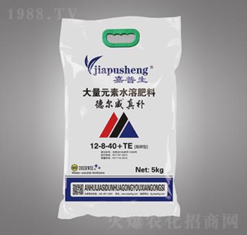 高鉀型大量元素水溶肥料12-8-40+TE-德爾威真補(bǔ)-嘉思頓