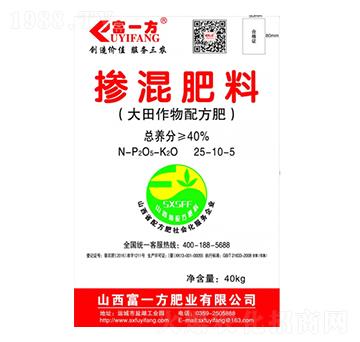 大田作物專用摻混肥料25-10-5-富一方