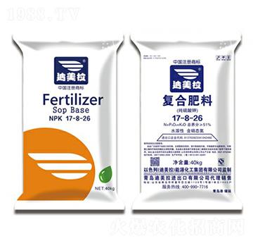 40kg高塔純硫基水溶型復(fù)合肥料17-8-26-迪美拉