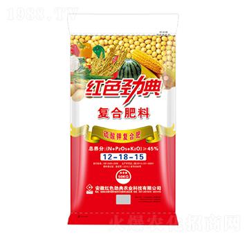 硫酸鉀復(fù)合肥料12-18-15-紅色勁典