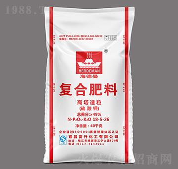 40kg高塔造粒復(fù)合肥料18-5-26-海德曼-富升化工