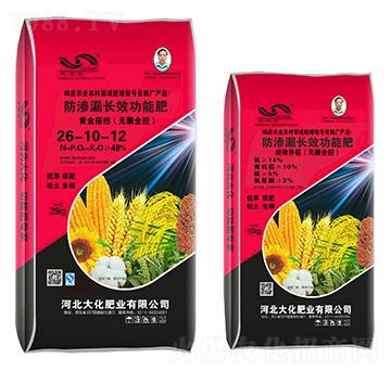 防滲漏長效功能肥26-10-12-黃金搭檔+增效伴侶-大化肥業(yè)