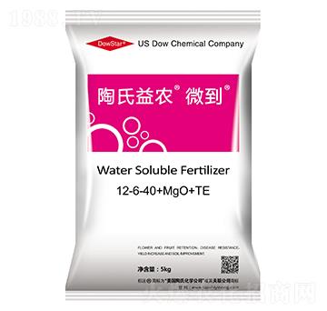 5kg大量元素水溶肥料12-6-40+MgO+TE-微到-陶氏益農(nóng)