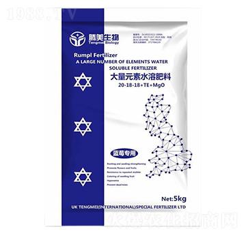 藍莓專用大量元素水溶肥料20-18-18+TE+Mgo-騰美生物